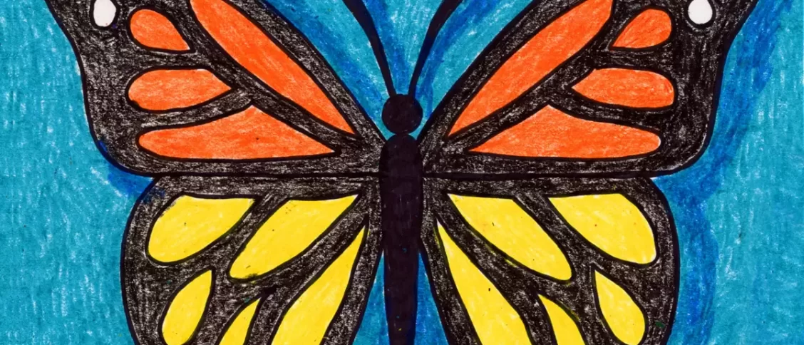 Simple Butterfly Drawing For Kids | Drawing For Kids Tutorial